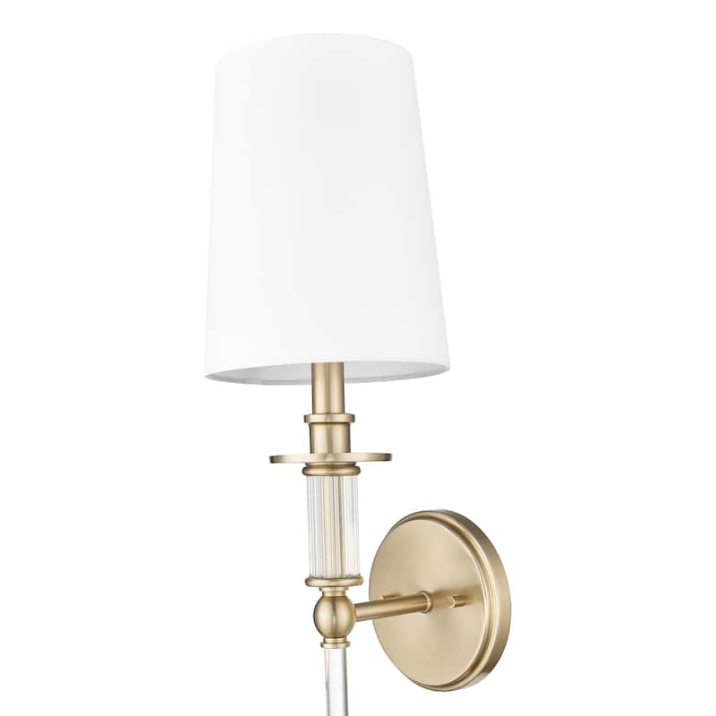 Millennium Lighting 1 Light 26 inch Wall Sconce with White Linen Shade