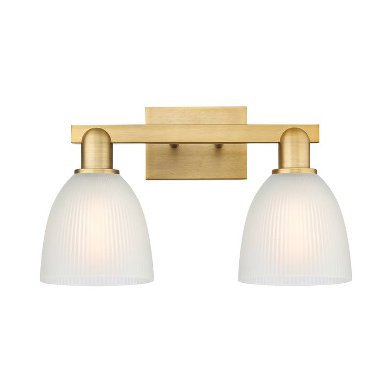 Innovations Lighting Endless Possibilities Arcadia - Castile - 2 Light 17" Bath Vanity Light - Brushed Brass/White