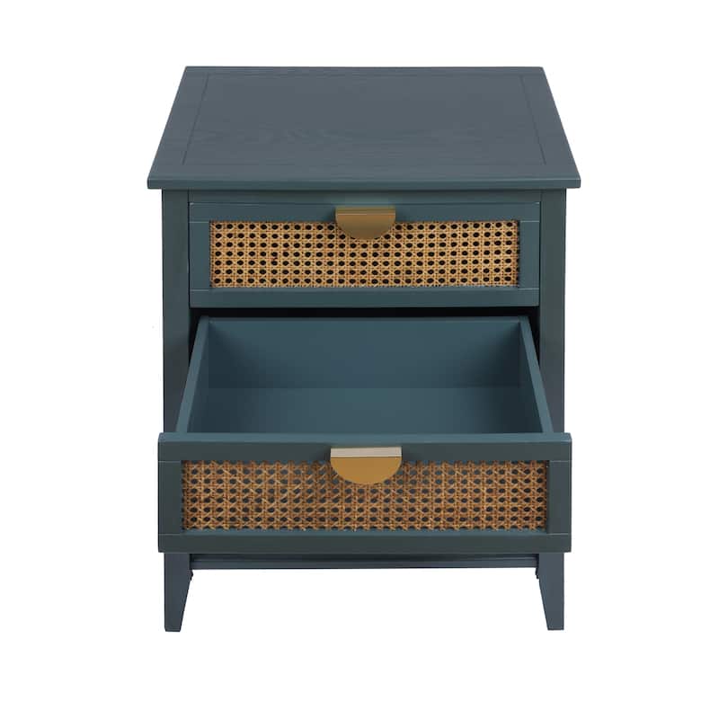 2 Drawer Side table,End table,Suitable for bedroom, living room