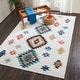 preview thumbnail 14 of 35, Nourison Tribal Decor Aztec Geometric Area Rug 7'10" x 10'9" - White - Runner/Rectangle