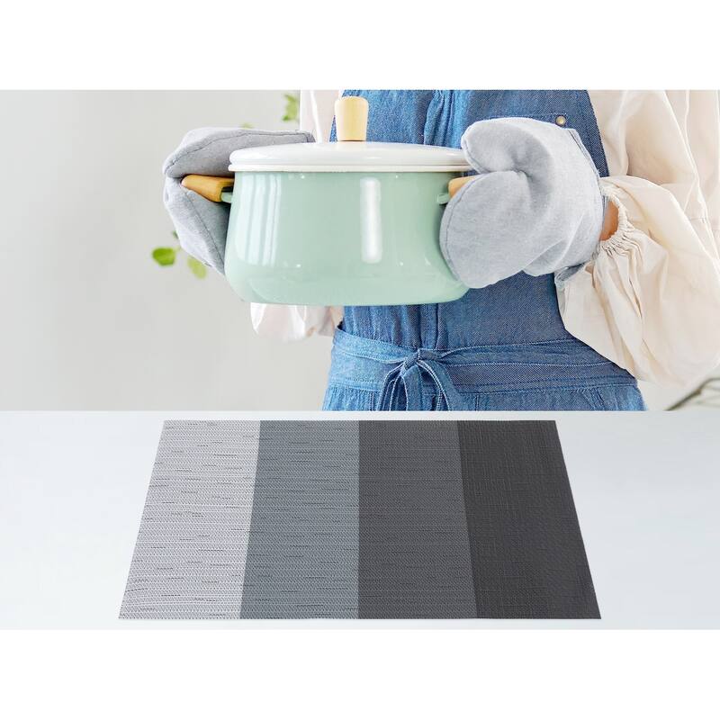 8 Packs Placemats PVC Placemats for Dining Table Decor Indoor Outdoor Kitchen Table Mat Wipe Clean - 18*12in