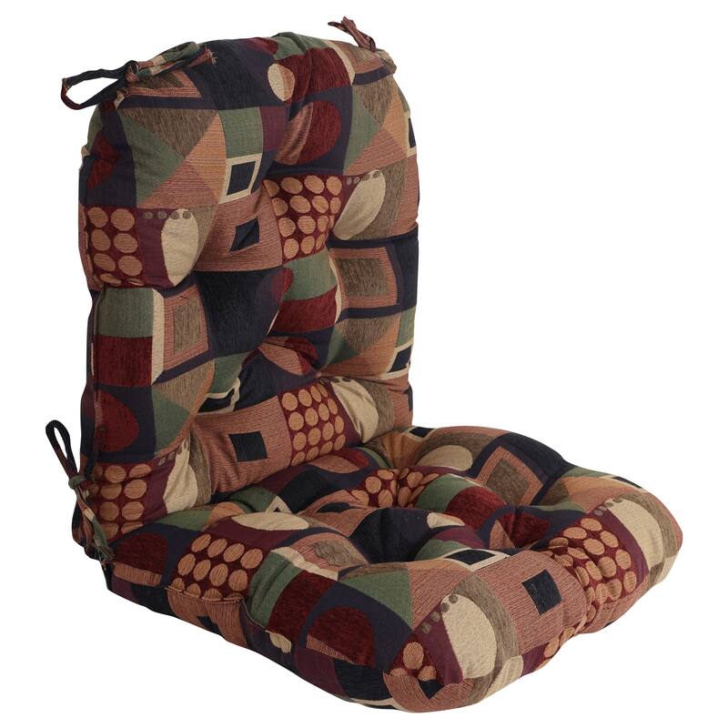 48-inch by 24-inch Jacquard Chenille Swivel Rocker Cushion - 24 x 48 - Kaleidoscope