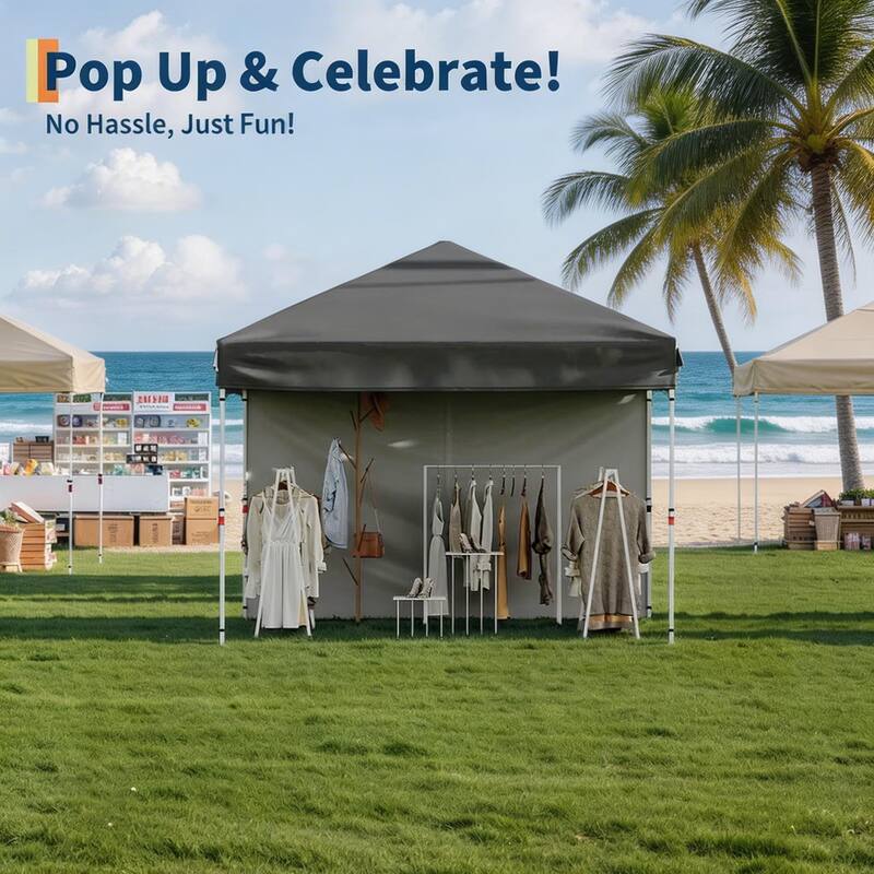 Folding Pop Up Canopy Tent, Height Adjustable