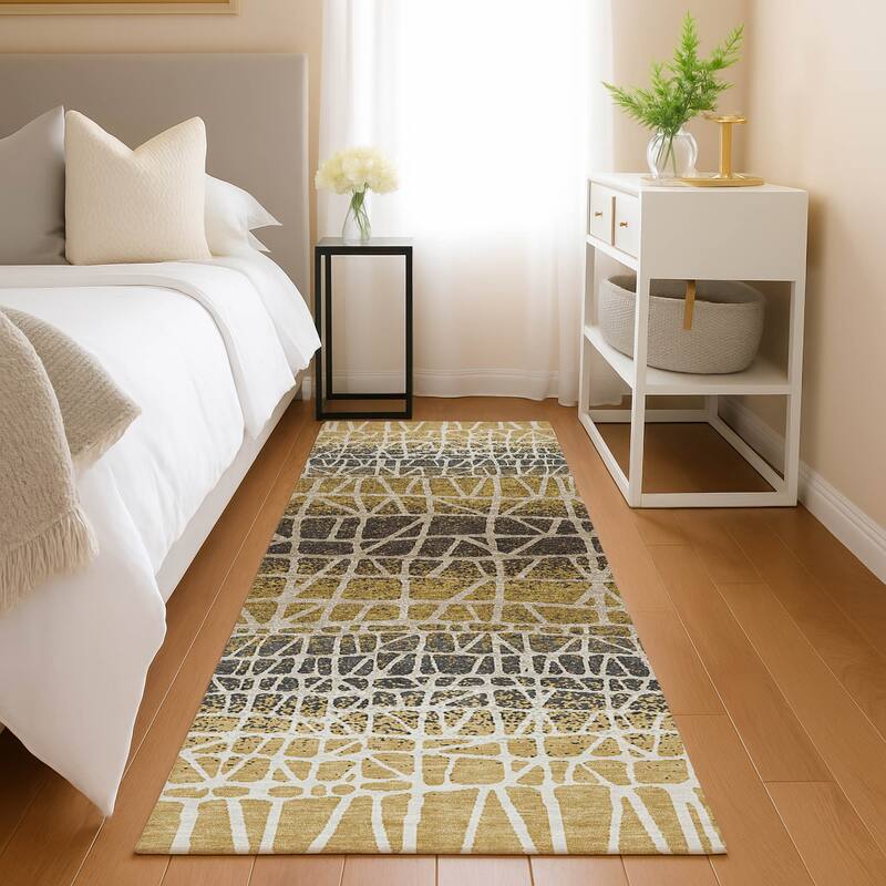 Machine Washable Indoor/ Outdoor Boho Global Chantille Rug