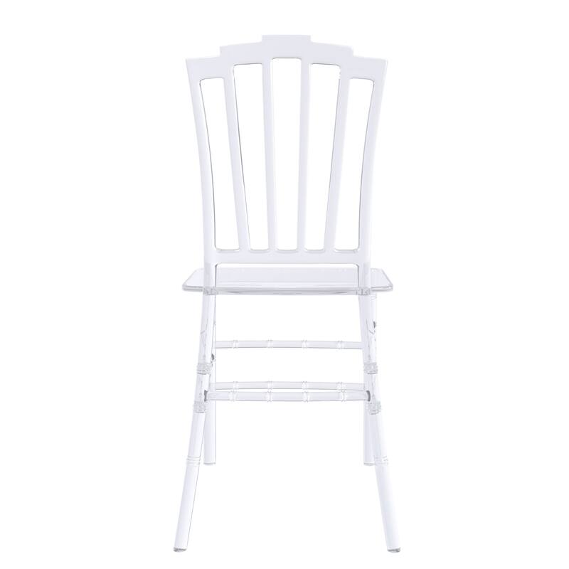 Synth Modern Acrylic Dining Side Chair with Windsor Back Design by LeisureMod