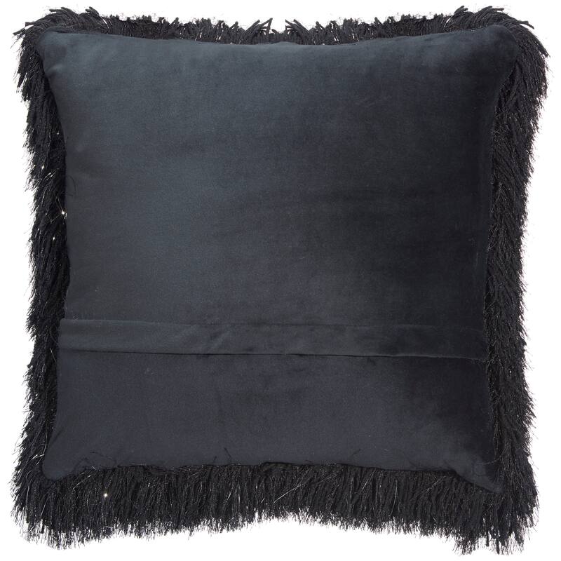 Mina Victory Shag Solid Glam Throw Pillow