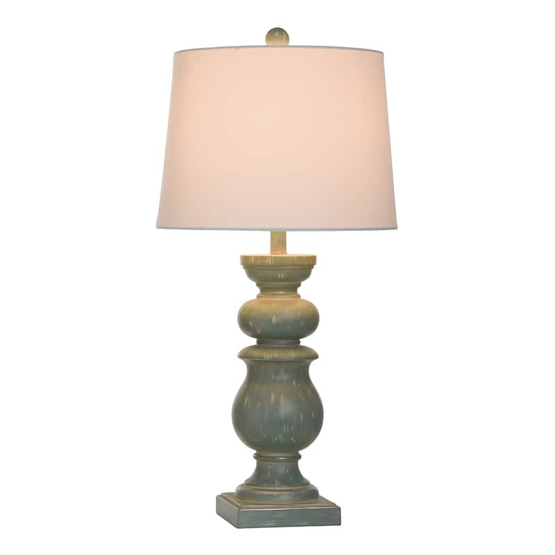 Darcy Polyresin Table Lamp - Linen Shade