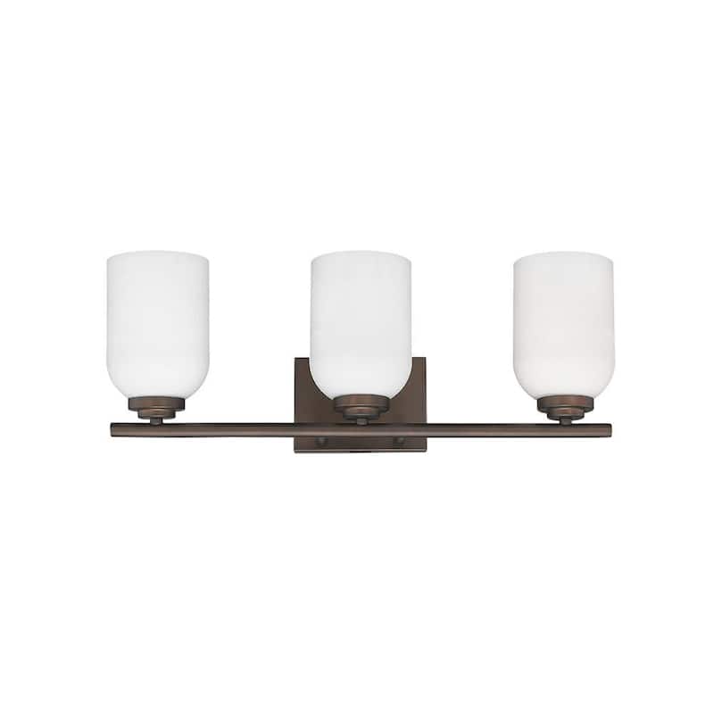 3-light Updated Modern Bronze Bathroom Vanity Light Fixture - Bed Bath ...