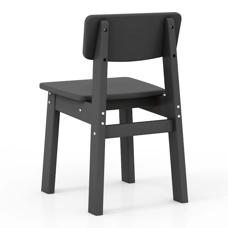 Polytrends Modern Mini Kids Outdoor Dining Chair (Set of 2)