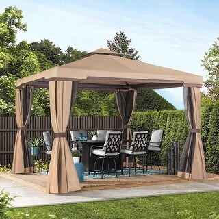 Suncrown Outdoor 10-foot Iron Patio Garden Gazebo