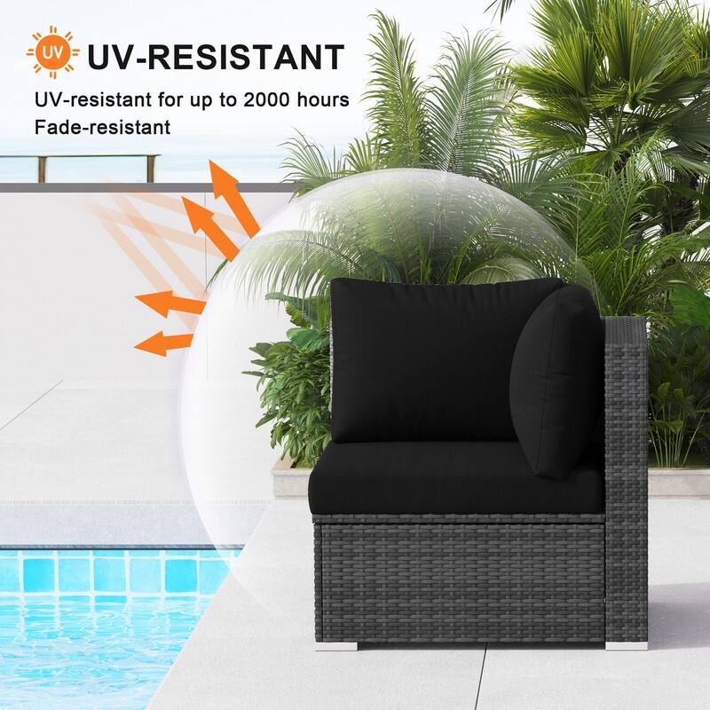 FINCATI 27" × 27" Outdoor Cushion Replacement Cover, Cushion Slipcover for Sectionals, Patio Seat Cover 27 Inches (COVER ONLY!)