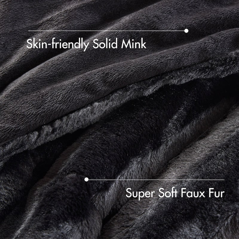 Madison Park York Faux Fur Comforter Mini Set