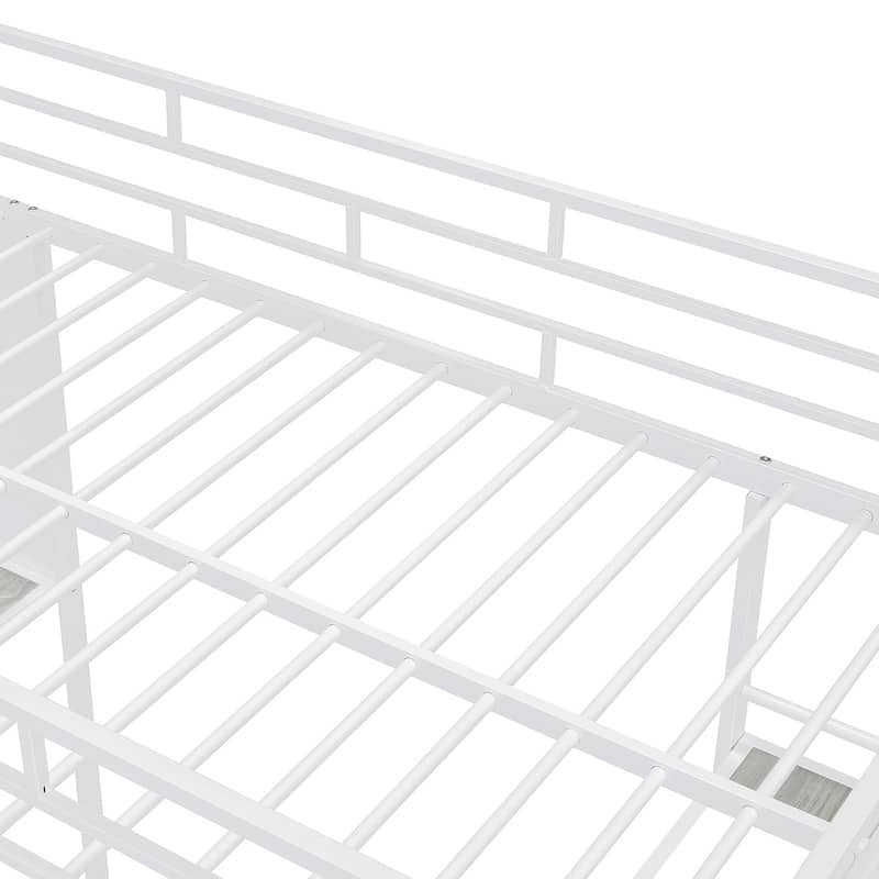 Twin Loft Bed with Shelves, Desk, and Whiteboard, a Stylish and Functional Bedroom Centerpiece