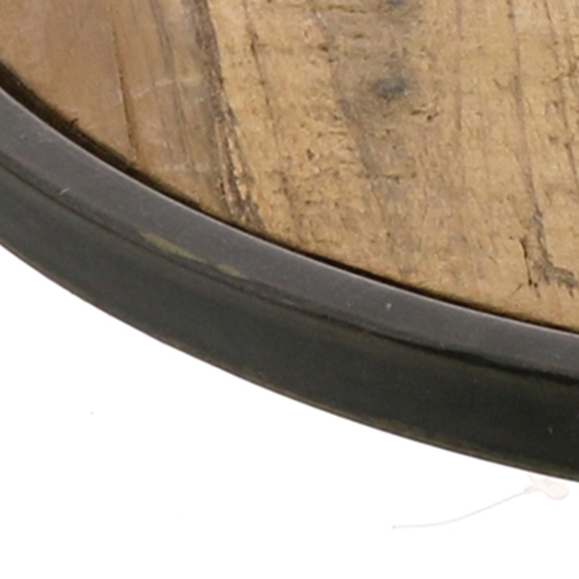 Wood And Metal Round Tray With Sturdy Handles Black And Brown Overstock 31273476