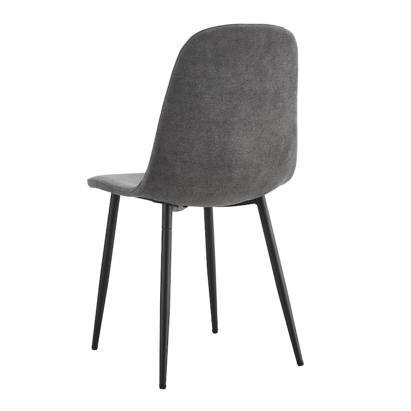 Modern Dining Room Kitchen Dining Chair with Black Metal Legs