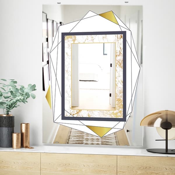 Designart Capital Gold Essential 14 Glam Mirror Accent Or Vanity Mirror On Sale Overstock 28003956