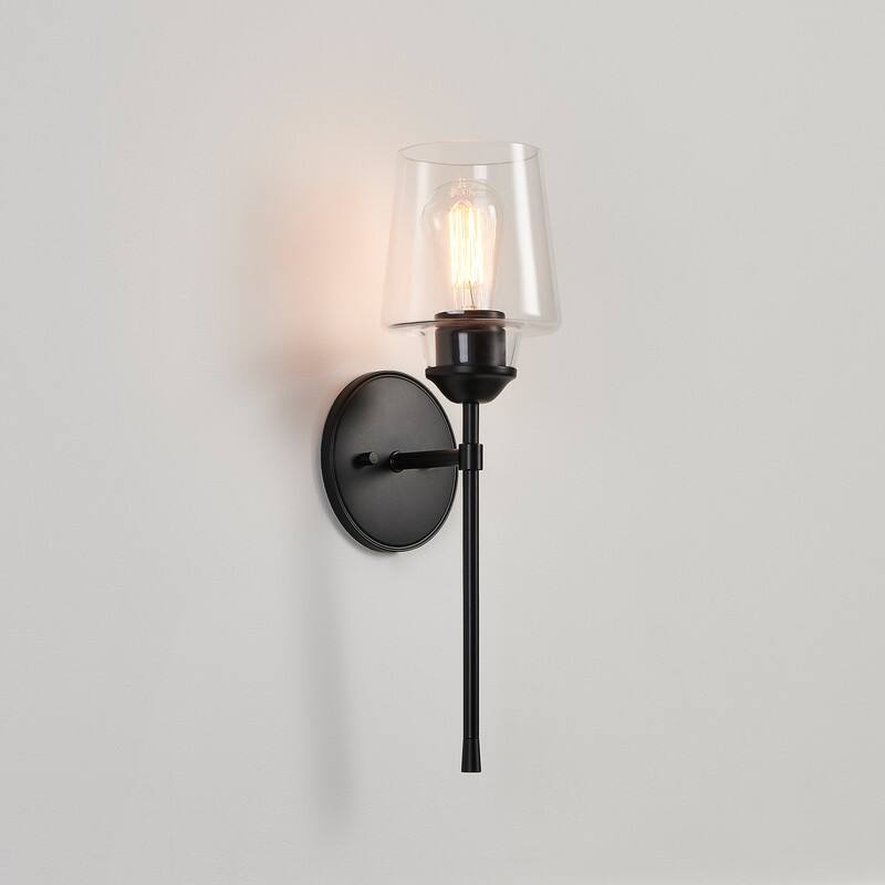 KAWOTI 1- Light Clear Glass Wall Sconce