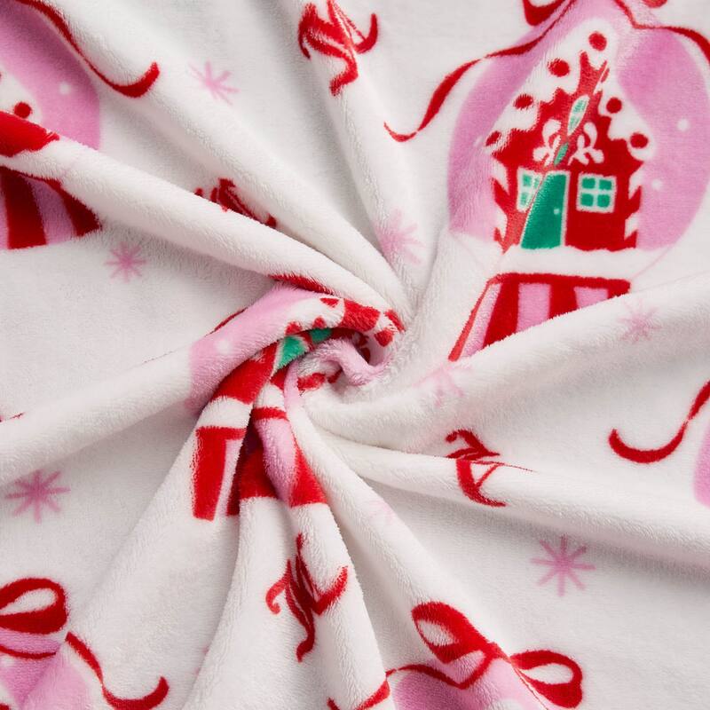 Juicy Couture Holiday Plush Throw Blankets