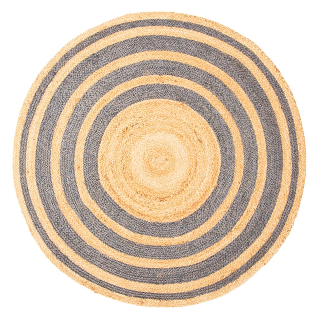 ECARPETGALLERY Braided Weave Palas Denizli Tan Jute Rug - 3'10 x 3'10