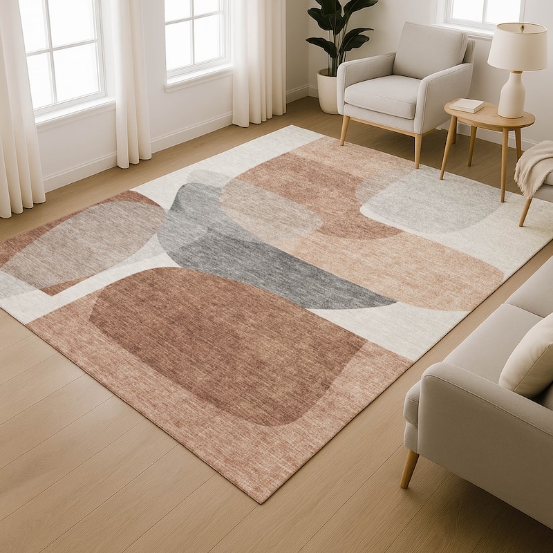 Premium Washable Super Soft Contemproary Retro Mayfield Rug