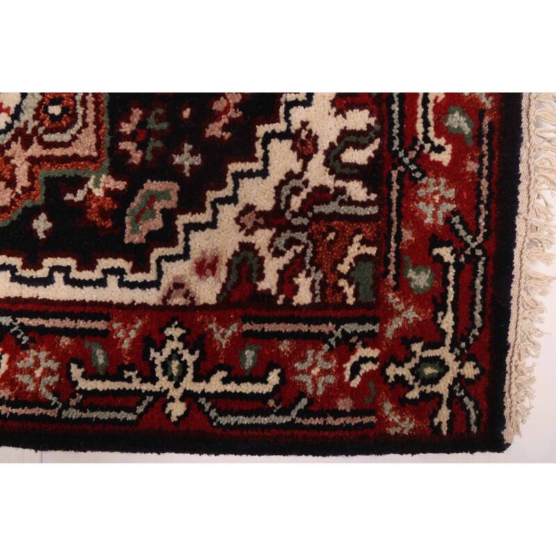 ECARPETGALLERY Hand-knotted Serapi Heritage Dark Navy Wool Rug - 2'6 x 15'6