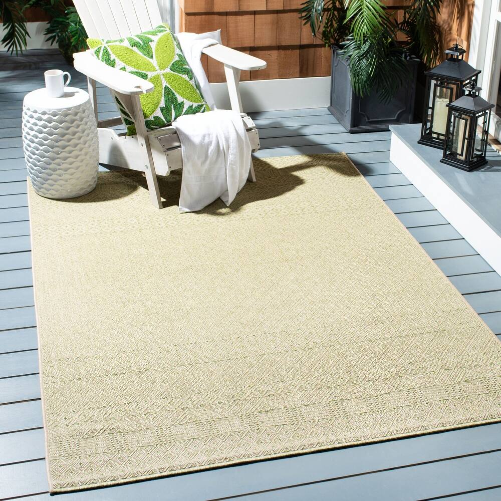 SAFAVIEH Courtyard Shikibu Indoor/ Outdoor Waterproof Patio Backyard Rug