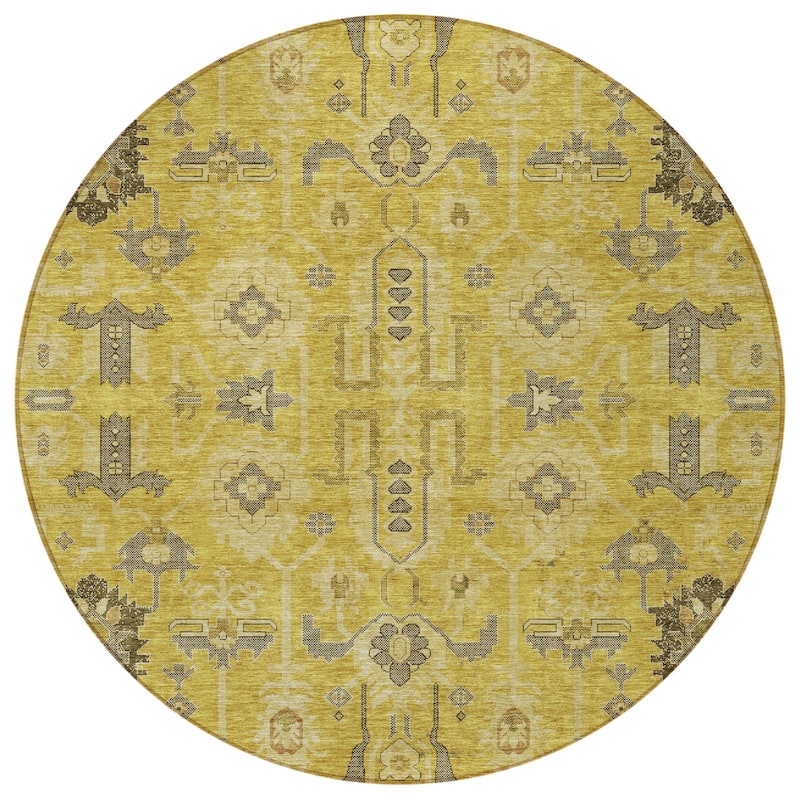 HomeRoots Oriental Traditional Rectangle Outdoor Rug
