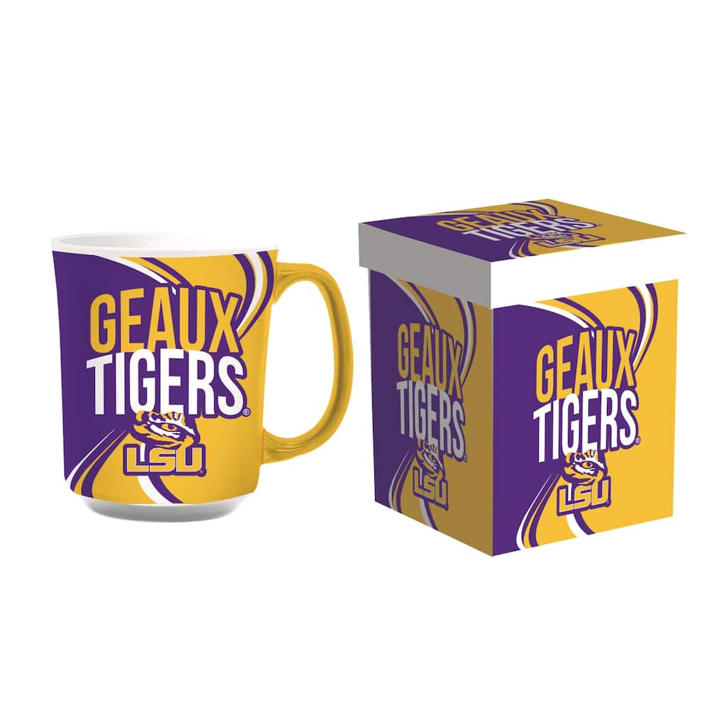 Louisiana State University, 14 oz Ceramic Coffee Mug w/ Gift Box