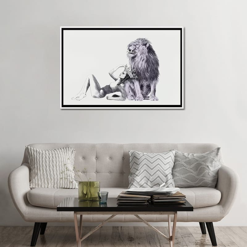 iCanvas "The Queen Leo " by Jenny Rome Framed Canvas Print