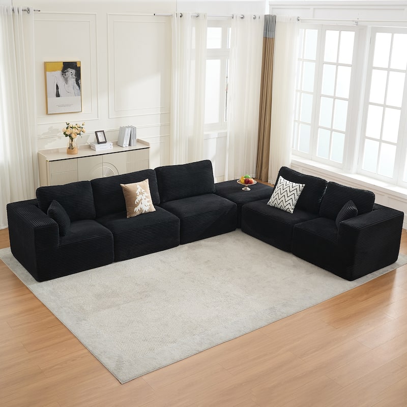 Oversized Chaise Lounge Sofa with Pillows