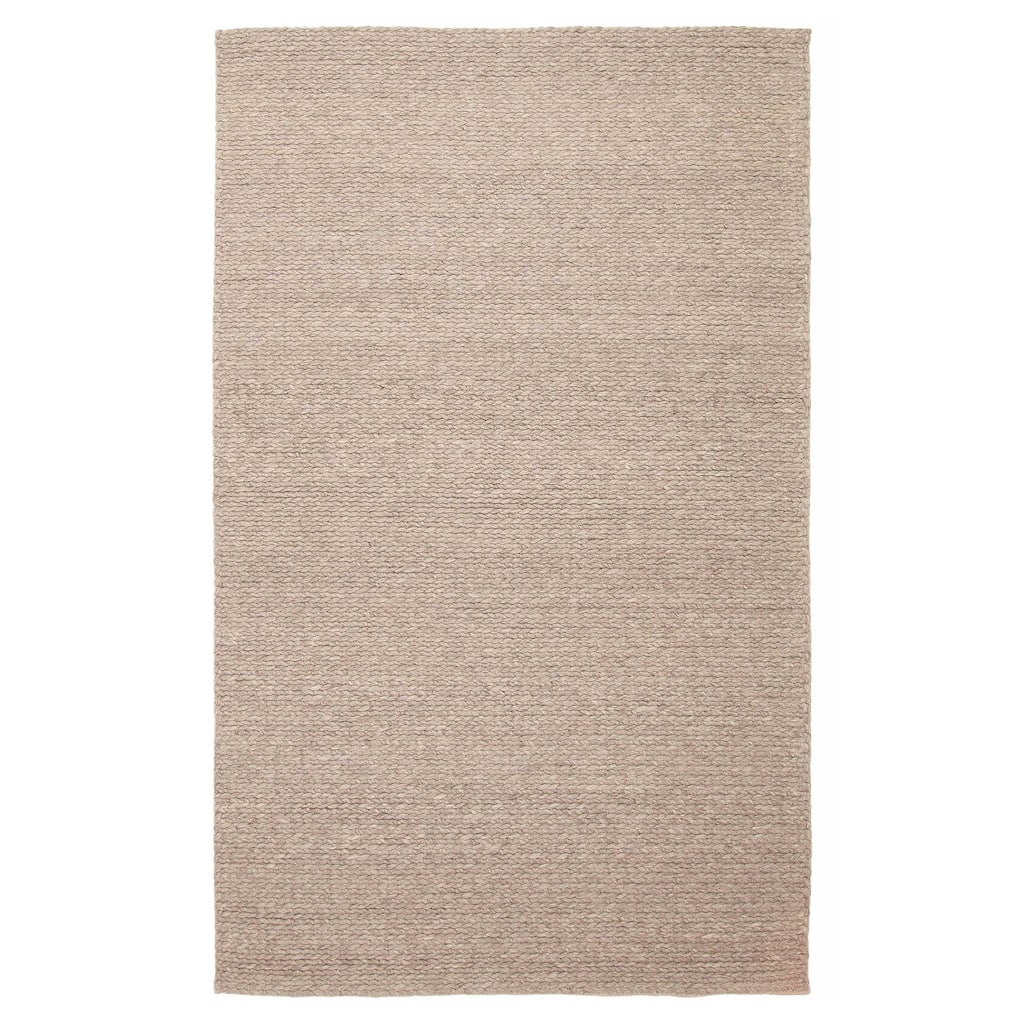 ECARPETGALLERY Braid weave Sienna Taupe Wool Rug - 4'10 x 8'0
