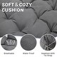 preview thumbnail 4 of 13, 2-Person Hanging Egg Swing Chair with Metal Stand Handcrafted Wicker Breathable Cushion