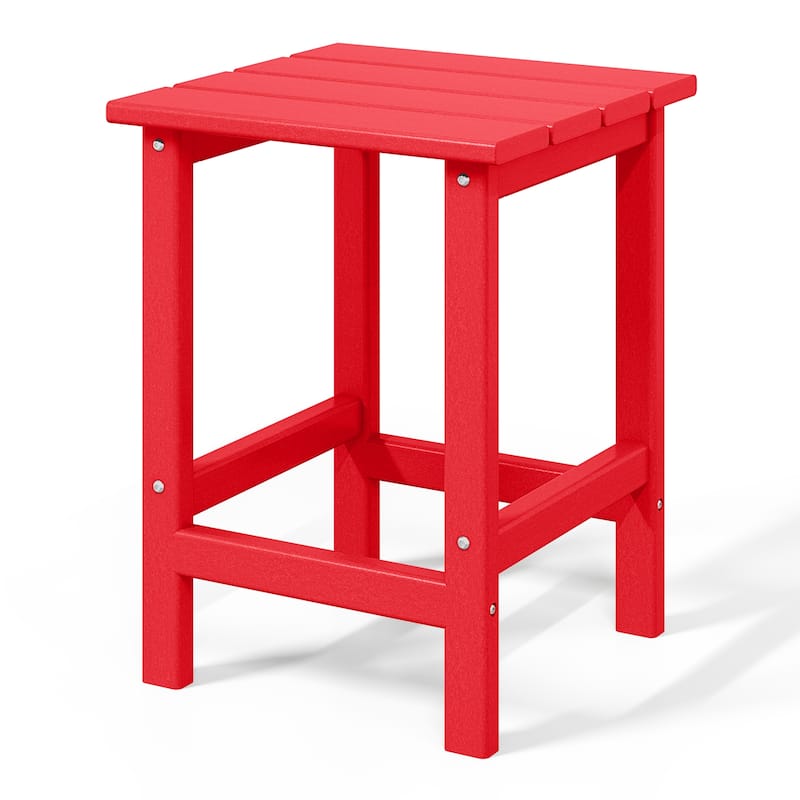 Polytrends Laguna Hdpe All Weather Outdoor Patio Square Side Table