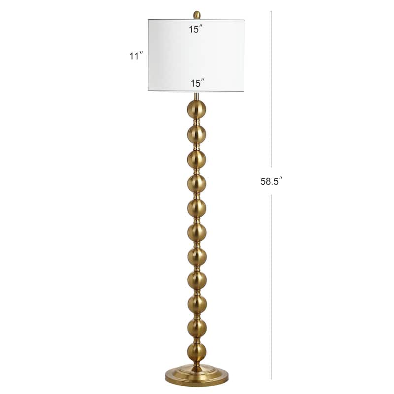 SAFAVIEH Lighting Goretti 59-inch Stacked Ball Nickel Floor Lamp - 15"x15"x58.5" - 15Wx15Dx59H