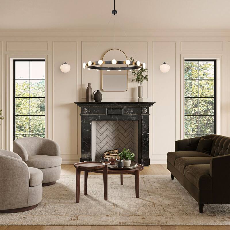 Rezz Black Modern Wagon Wheel LED Large Chandelier - 33.86 in. W x 32.68 in. H x 33.86 in. D