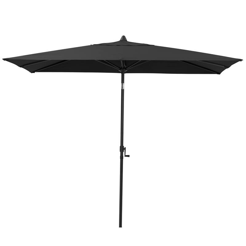 VredHom 9x5 Ft Outdoor Rectangular Market Umbrella - Black