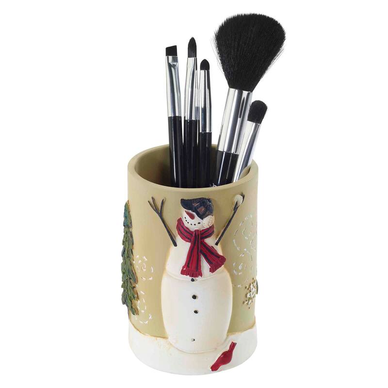 Avanti Linens Snowmen Gathering Tumbler - Beige