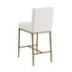 preview thumbnail 15 of 24, 247 Shop At Home Lalia Modern Hammered Metal Square Back Counter Height Dining Chair
