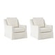 preview thumbnail 2 of 43, Stan Farmhouse Slipcover Rocking Swivel Chair Set of 2 by HULALA HOME