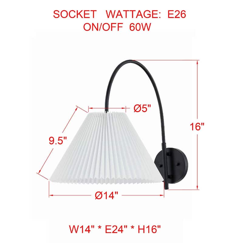 Tyson Metal Wall Sconce, Black (Set of 2)