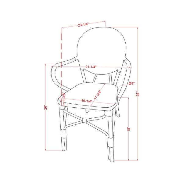Courtnie French Blue PE Wicker Outdoor Dining Chairs (Set of 2) by Furniture of America - Set of 2