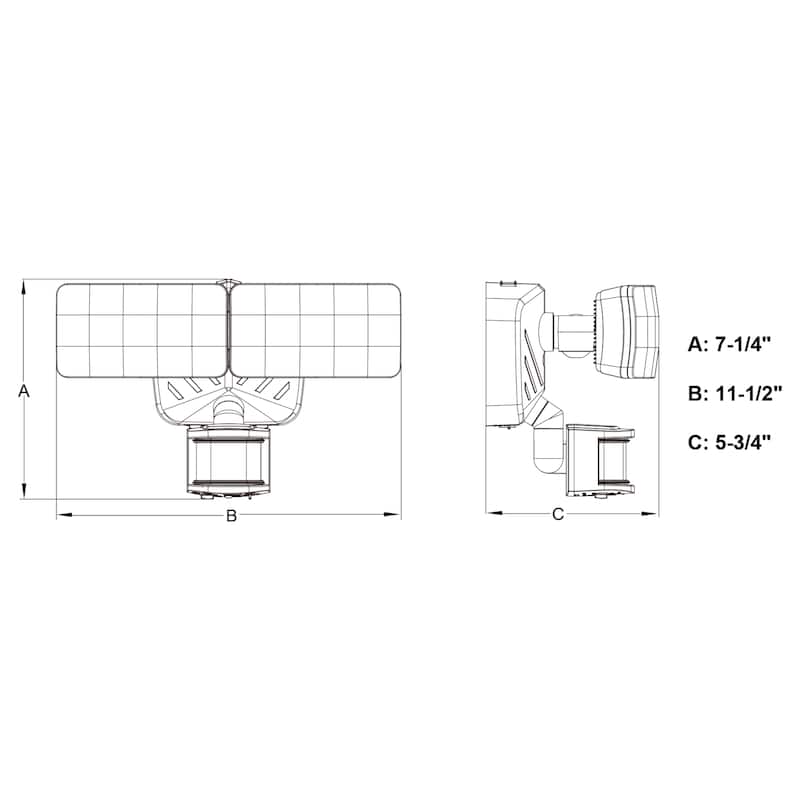 Merill White Integrated LED Motion Sensor Dusk to Dawn Outdoor Security Flood Light - 11.5-in W x 7.25-in H x 5.75-in D