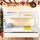 preview thumbnail 2 of 7, Solid Wood Detachable Twin Over Twin Bunk Beds with Trundle,Safety Rail and Ladder