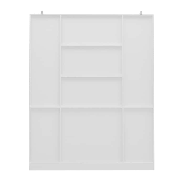 Modern Wood Sideboard Buffet Storage Cabinet with Hutch ,3 Drawers - 78.7"H