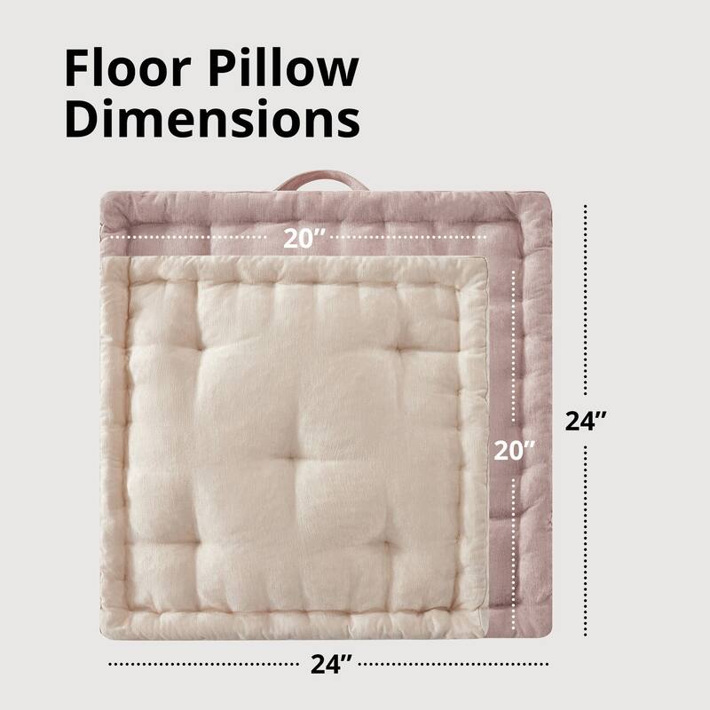 Intelligent Design Azza Poly Chenille Square Floor Pillow Cushion