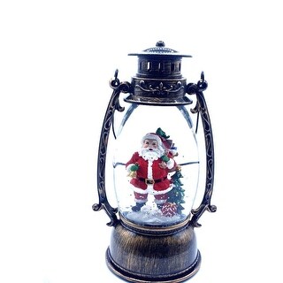 SANTA DELIVERING PRESENTS GLITTER LANTERN main image 1