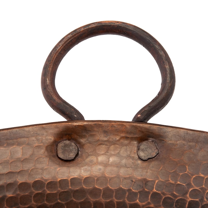 16-in Round Miners Pan Vessel Hammered Copper Sink (VR16MPDB)