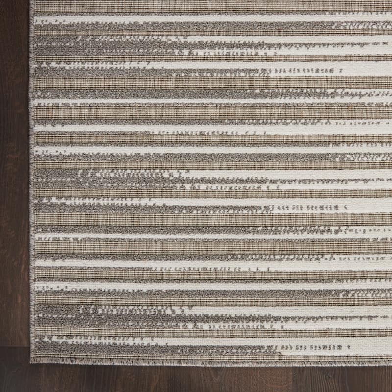 Nourison Calobra Traditional Geometric Stripe Indoor Outdoor Striped Area Rug
