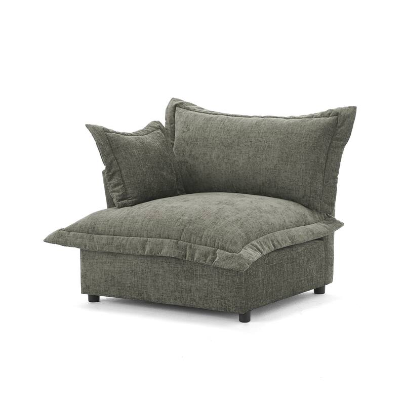 Upholstered Chenille Arm Club Chair Cloud corner cahir