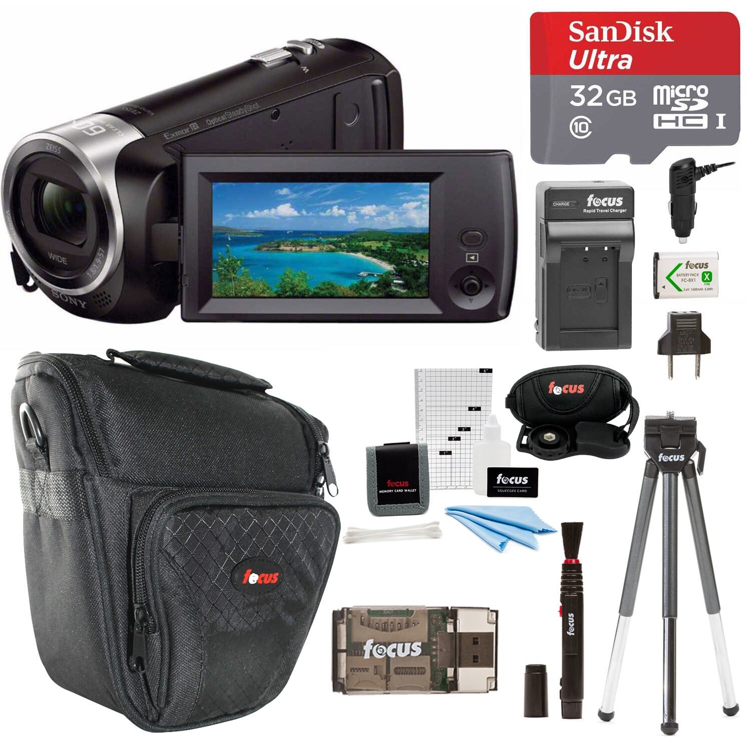 Perfect for high-speed continuous shooting and filming in HD 32GB Class 10 SDHC High Speed Memory Card For SONY HANDYCAM DCR-SX44 HDR CX110 Comes with Hot Deals 4 Less All In One Swivel USB card reader and.